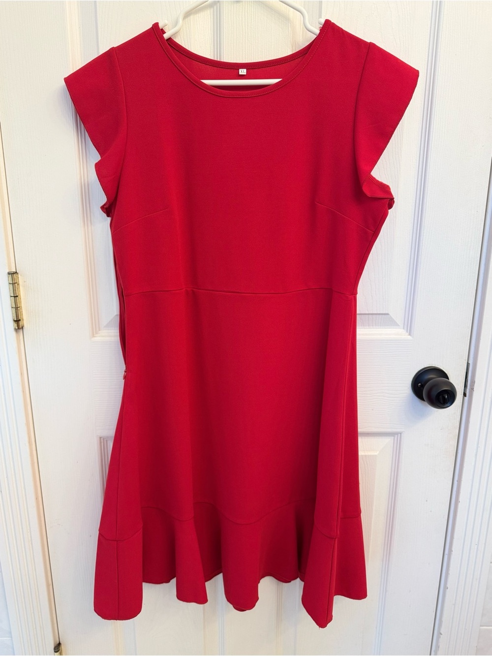 Classic Red Fit-and-Flare Women's Dress